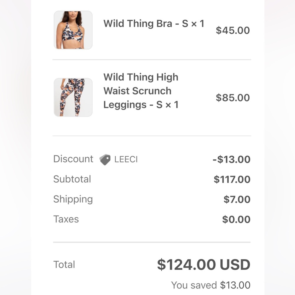 LiCi Fit Wild Thing Set Scrunch- Sports Bra and Leggings - Picture 8 of 8